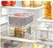 Recycled Plastic Crisp Produce Storage Containers with Lid and Colander Basket, 8.32" x 6.32" x 3.76", Clear/Gray